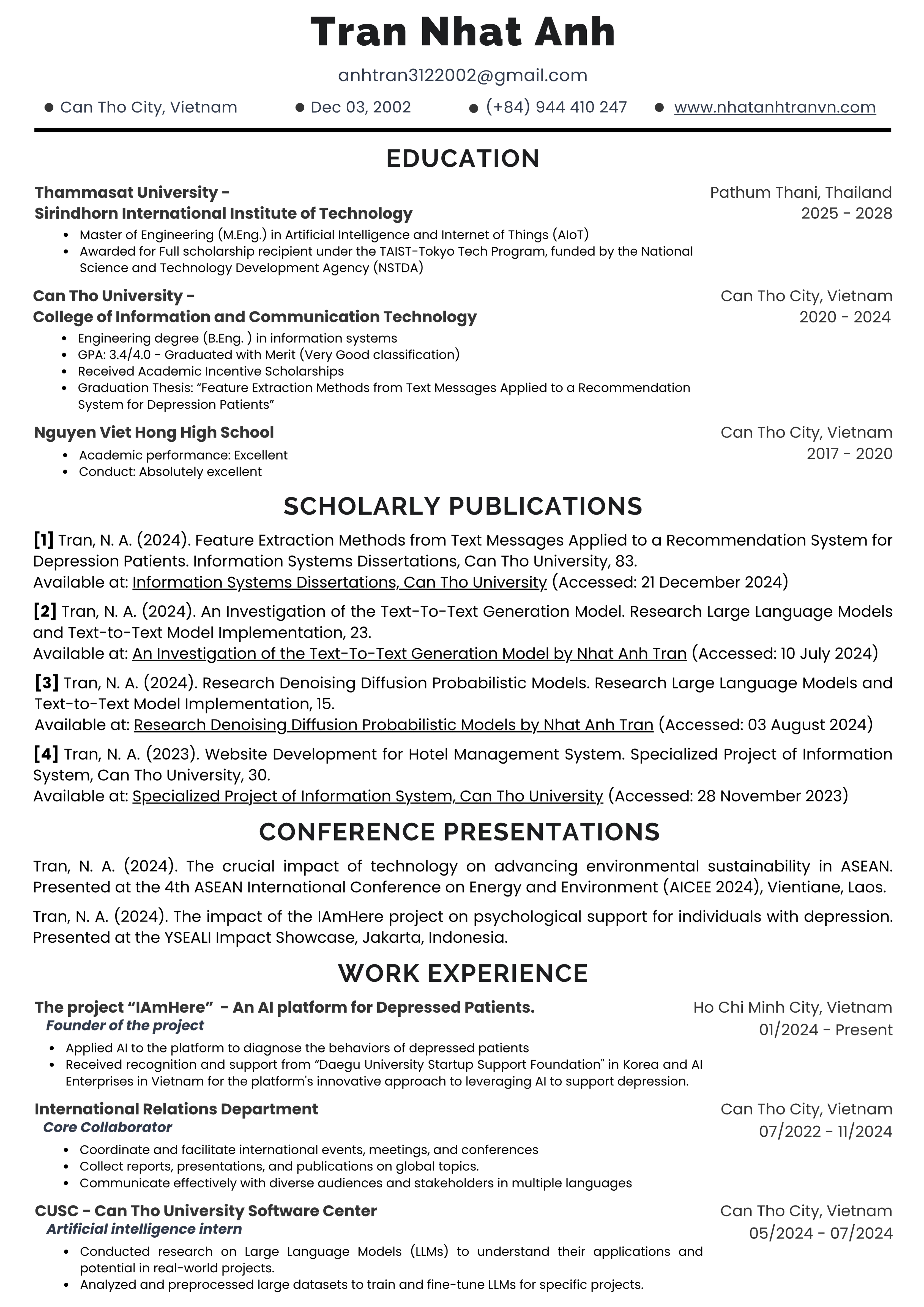 Resume Page 1