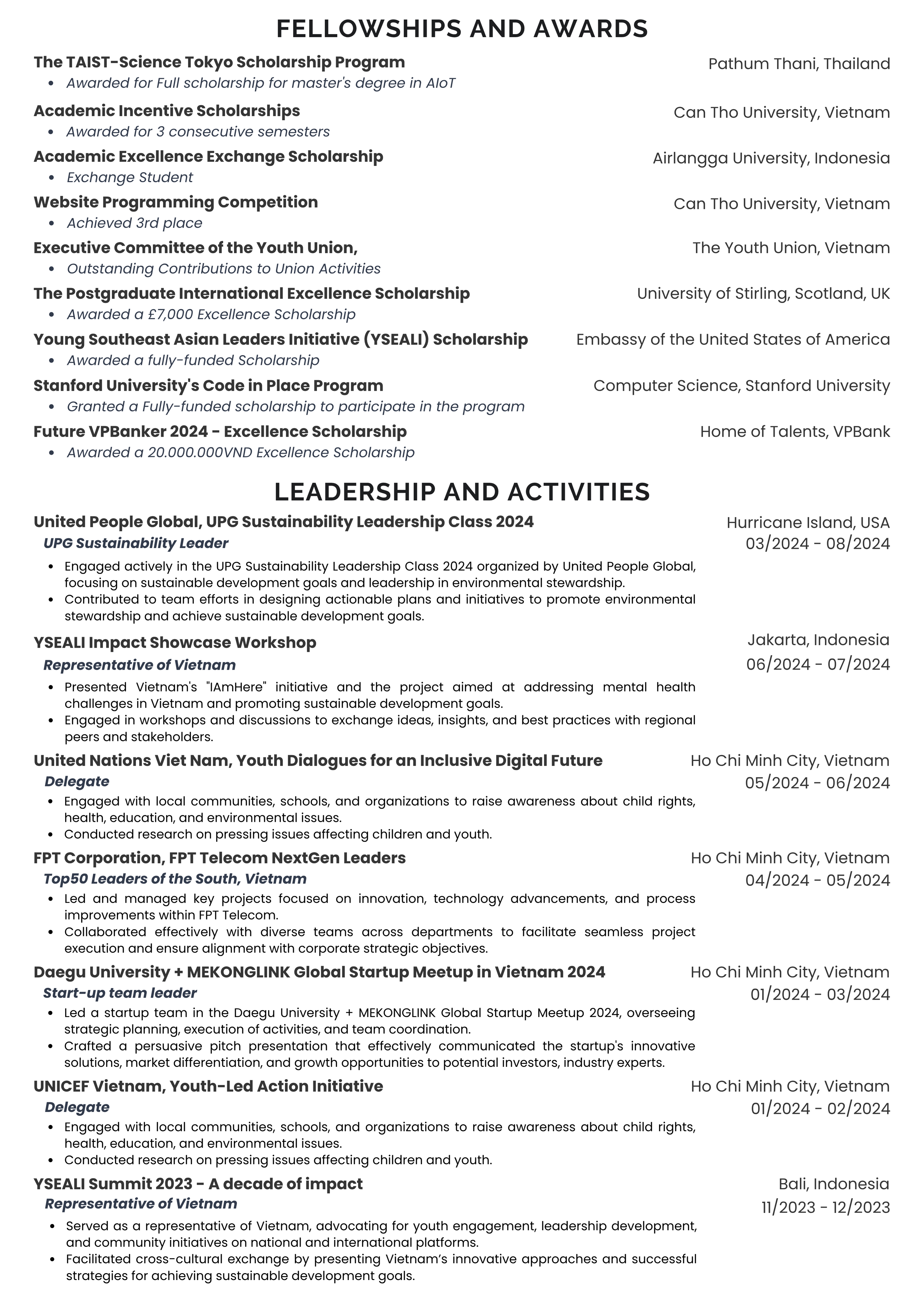 Resume Page 2